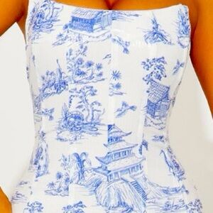 Beautiful Sequin Royal Blue and White Dress. NWT